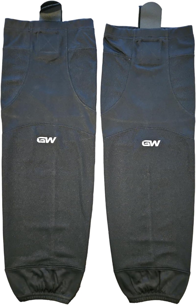 GameWear SK6500 Pro Series Hockey Socks, Textured Polyester, Single-Tone Design, Black - Image 2